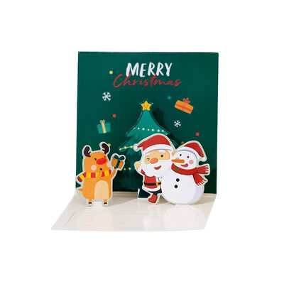 2022 ins happy birthday greeting cards blessing small custom handwritten 3d  pop up christmas cards
