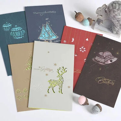 Luxury merry holiday christmas thank you gift note cards set diy greeting card custom printing